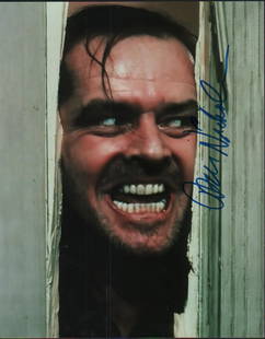 Jack Nicholson Shining signed photograph: A scarce classic Shining signed 8x10 by actor Jack Nicholson with COA