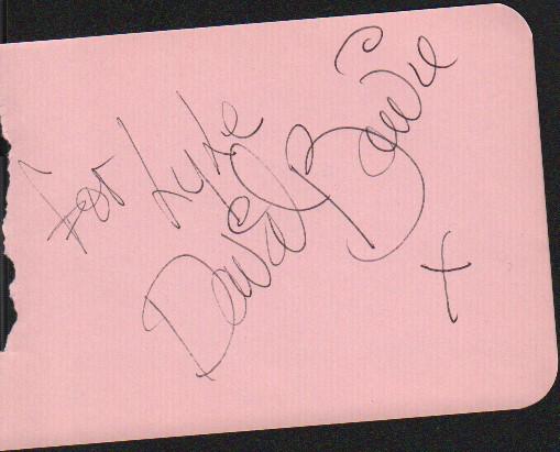David Bowie rare vintage signed autograph page (1 of 1)