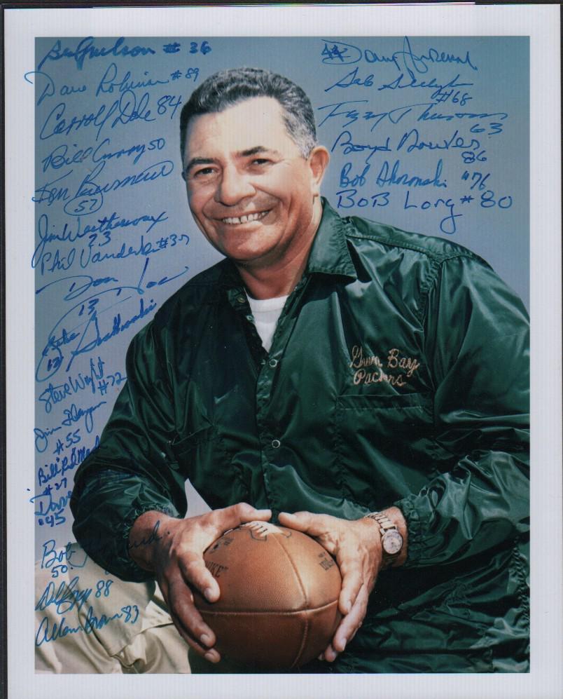 11x14 photograph of Vince Lombardi signed by staggering 22 Green Pay Packers legends (1 of 1)