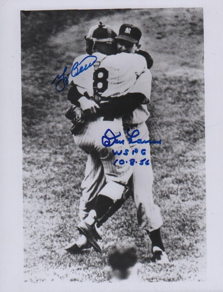 Don Larsen and Yogi Berra signed historic baseball photograph (1 of 1)
