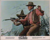 John Wayne signed lobby still from War Wagon