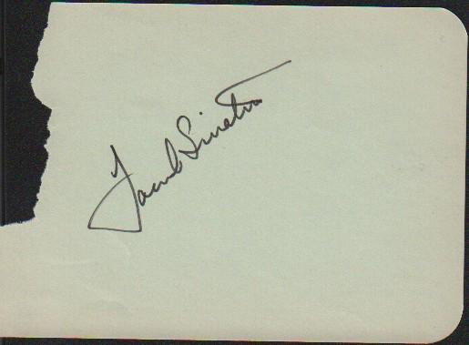 Frank Sinatra signature on autograph book page (1 of 1)