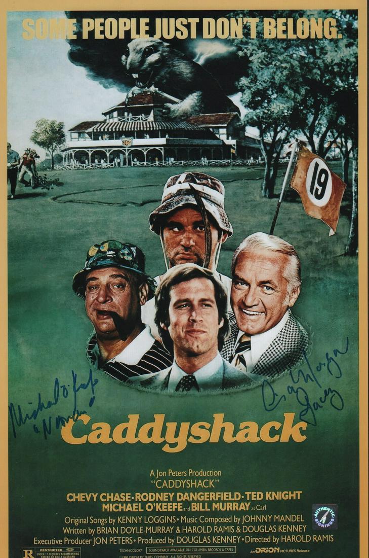 Caddyshack poster signed bty Michael O'Keefe and Cindy Morgan (1 of 1)