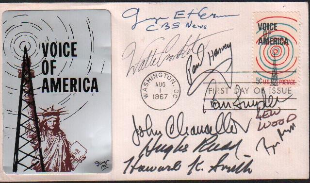 RARE Newscasters signed FDC (1 of 1)