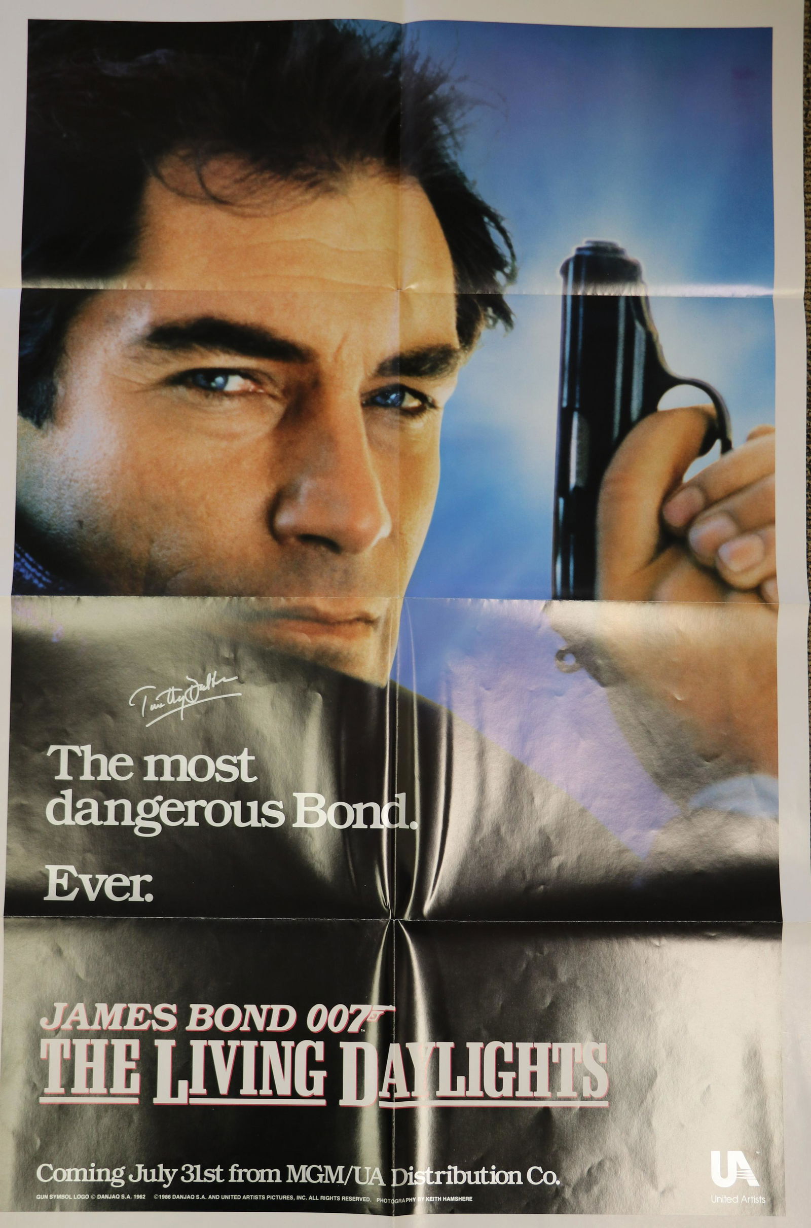 The Living Daylights signed original one sheet movie poster (1 of 1)
