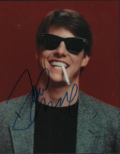 Tom Cruise Risky Business signed photograph: A Risky Business signed color 8x10 of legendary star Tom Cruise with COA