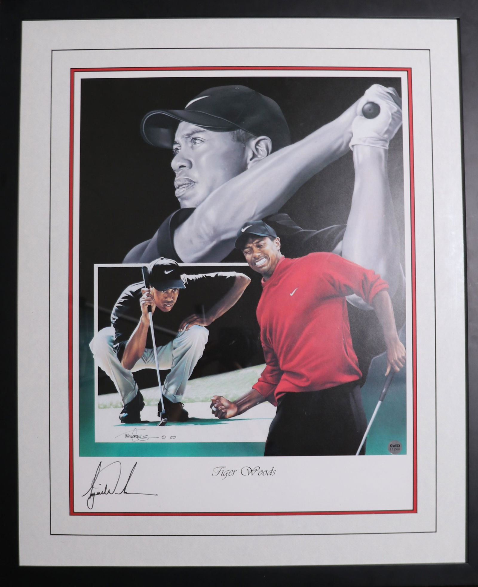Tiger Woods signed and numbered print (1 of 1)