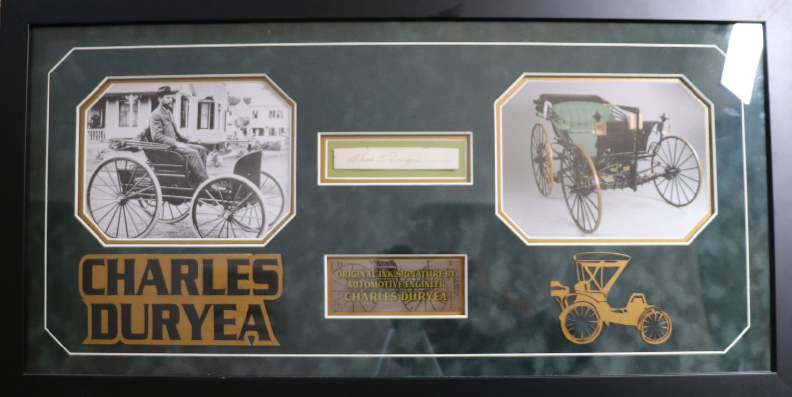Charles Duryea signature framed (1 of 1)