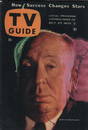 Alfred Hitchcock rare signed TV Guide with self sketch