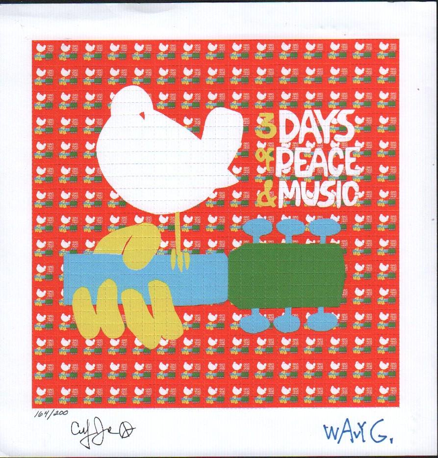 Woodstock acid blotter signed and numbered by Country Joe and Wavy Gravy (1 of 1)