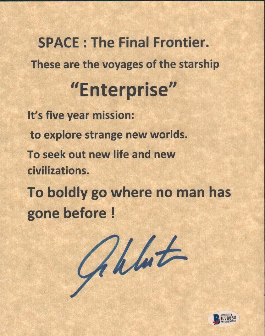 William Shatner RARE Final Frontier lyrics signed from Star Trek series (1 of 1)