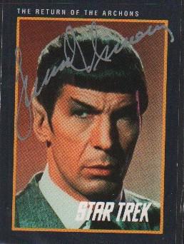 Leonard Nimoy signed Star Trek trading card (1 of 1)