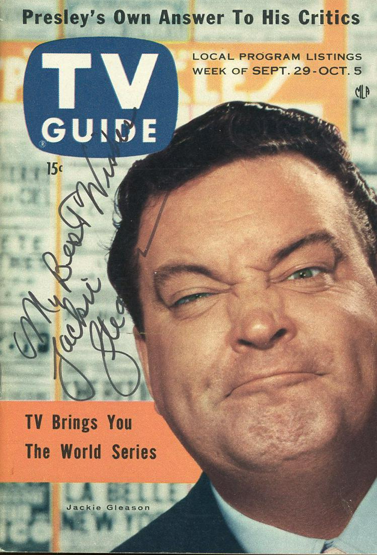 Jackie Gleason rare TV Guide signed Honeymooners (1 of 1)