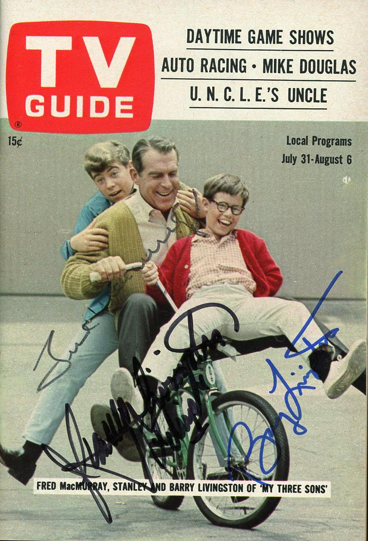 My Three Sons TV guide cast signed (1 of 1)