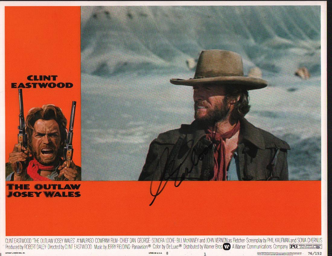 Clint Eastwood Outlaw Josey Whales signed lobby card (1 of 1)
