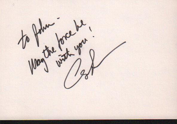 George Lucas vintage signed card from famed John Virzy collection (1 of 1)