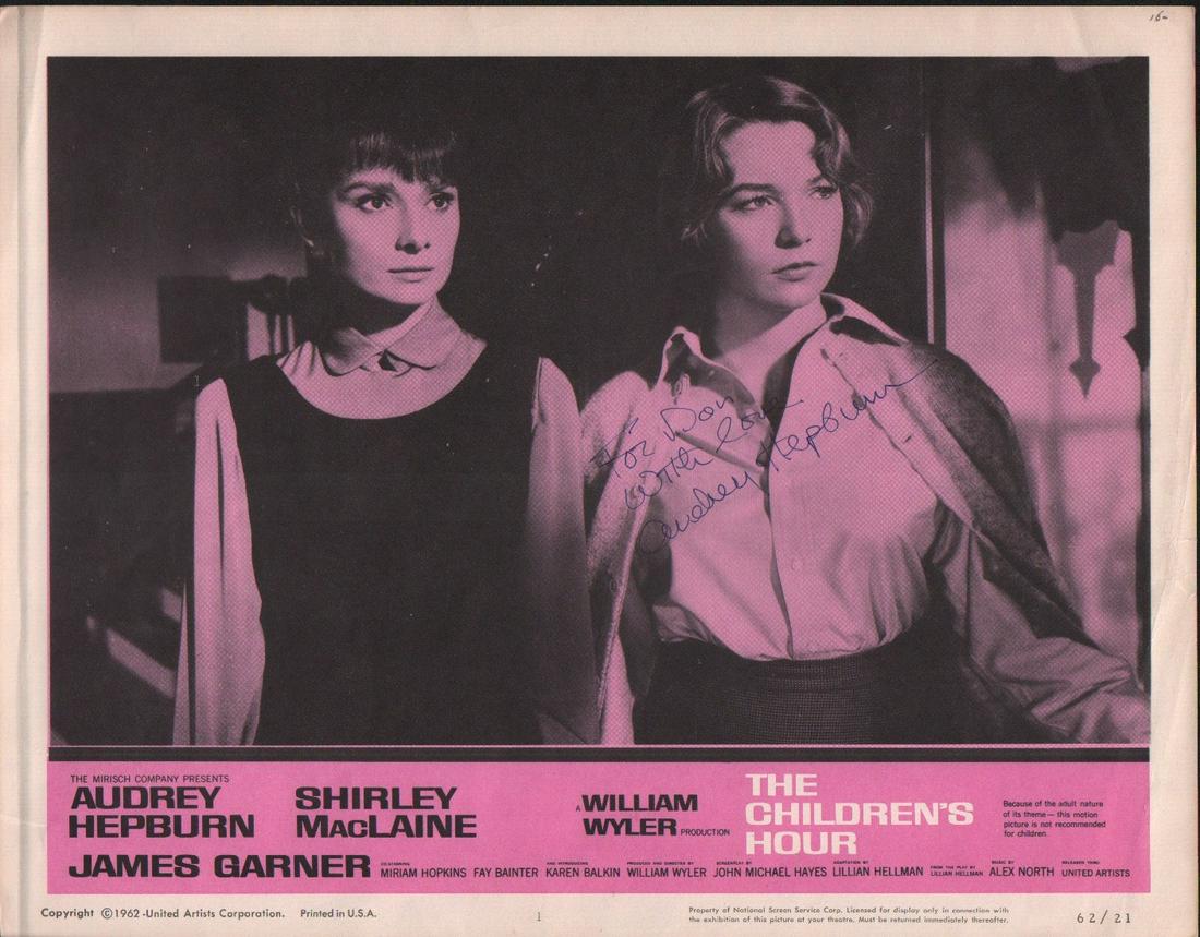 Audrey Hepburn signed lobby card from the Childrens Hour (1 of 1)