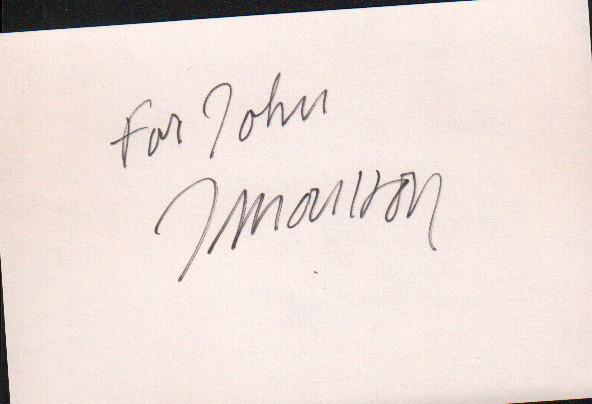 Jim Morrison rare signed card from John Virzy collection (1 of 1)