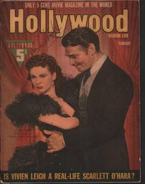 Vivien Leigh rare Gone with the Wind magazine signed 1940