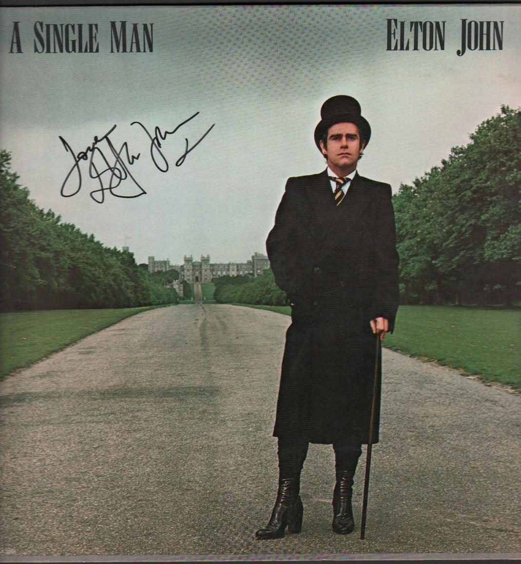 A Single Man signed Elton John LP (1 of 1)