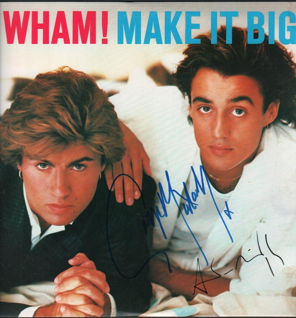 WHAM signed LP by Andrew Ridgeley and George Michael (1 of 1)