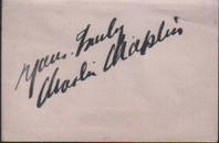 Charlie Chaplin gorgeous signed page from Tom Kramer Golden Age autographs years ago