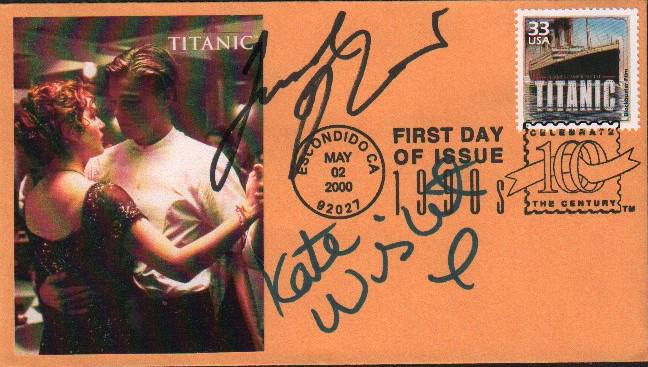 Titanic FDC signed by Dicaprio and Winslet (1 of 1)