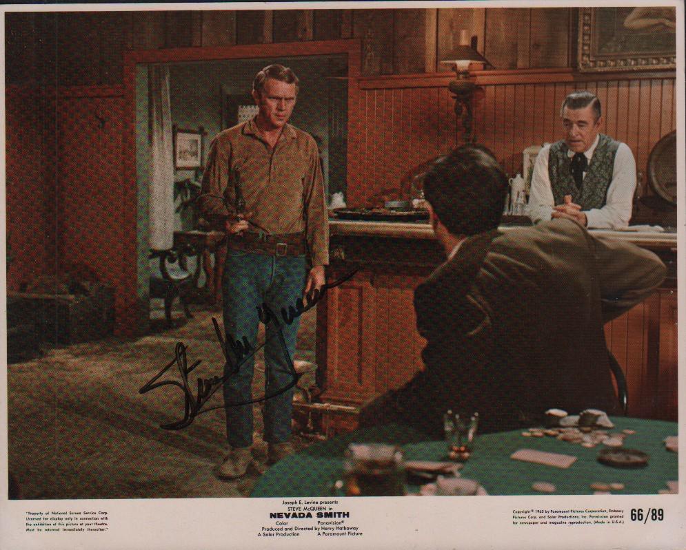 Steve McQueen rare original Nevada Smith signed photograph (1 of 1)