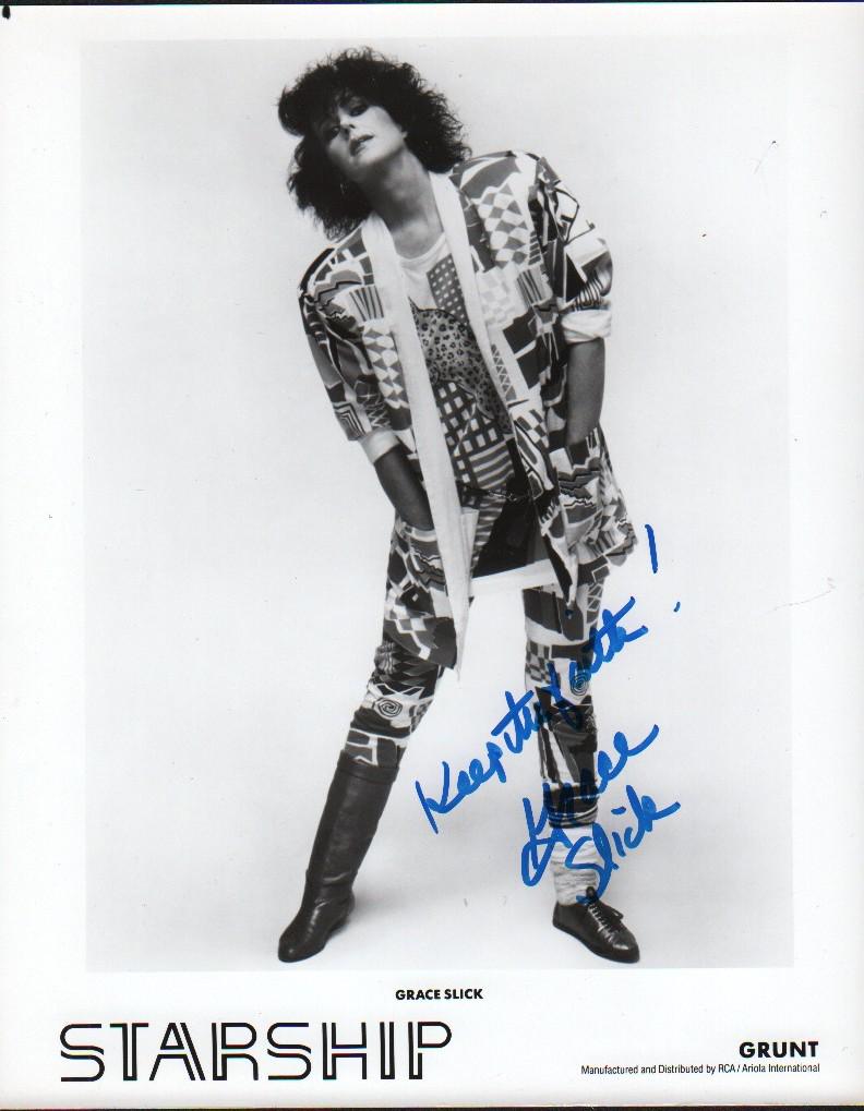 Grace Slick original Jefferson Starship signed photograph (1 of 1)