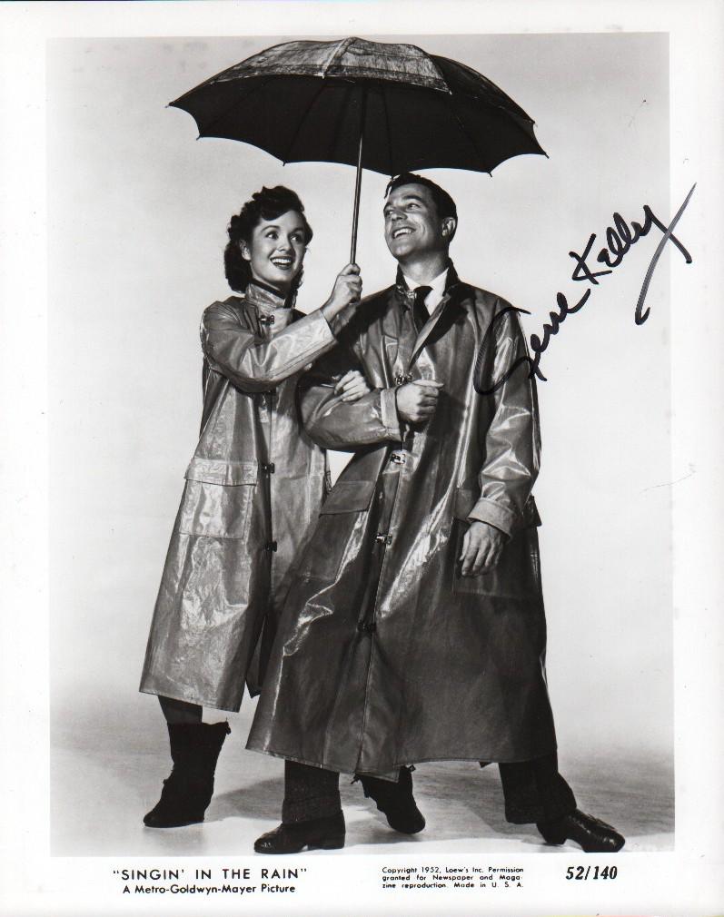 Gene Kelly Signing in the Rain signed photograph (1 of 1)