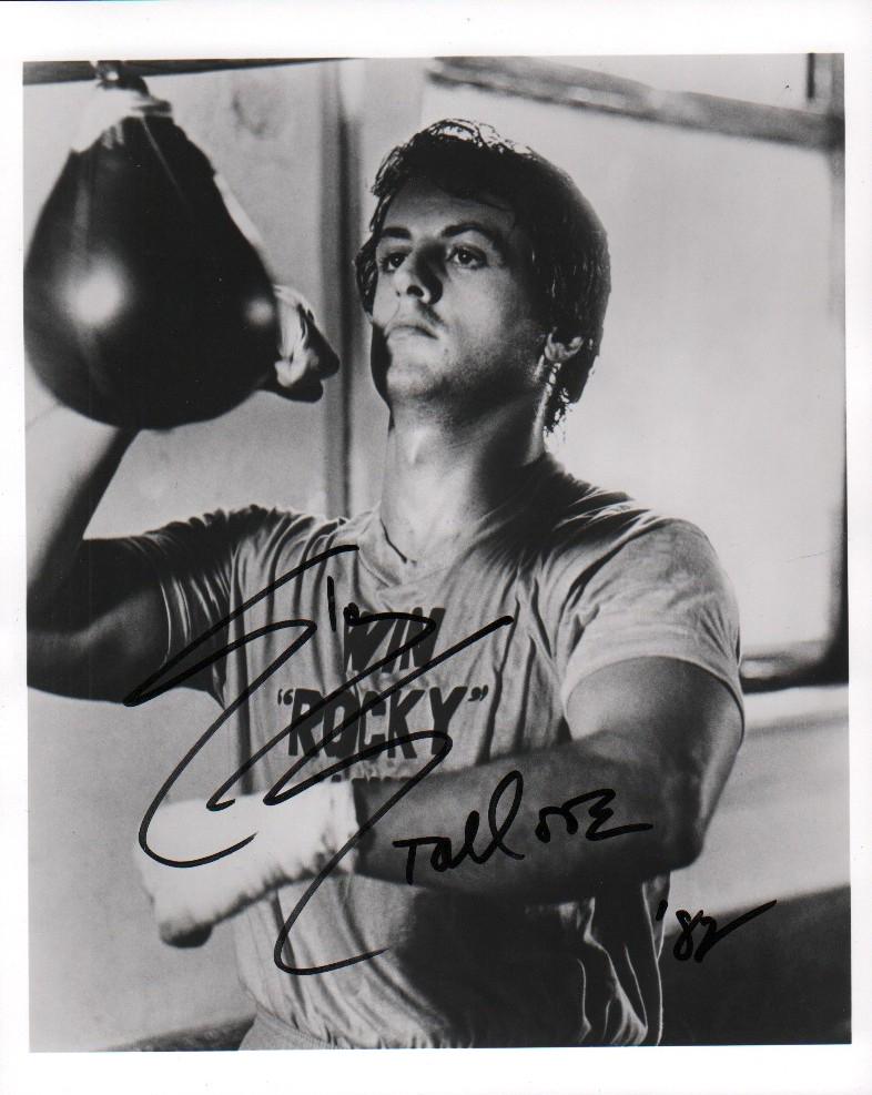 Sylvester Stallone Vintage Rocky signed photograph: A vintage signed ROCKY 8x10 by Sylvester Stallone with guaranteed COA
