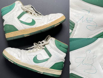 Sidney Moncrief Game worn Nike Air Force signed sneakers