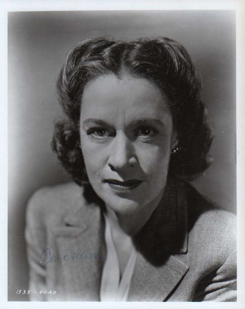 Anne Revere vintage signed photograph: RARE Academy Award winner on a vintage signed 8x10 in ballpoint ink with COA