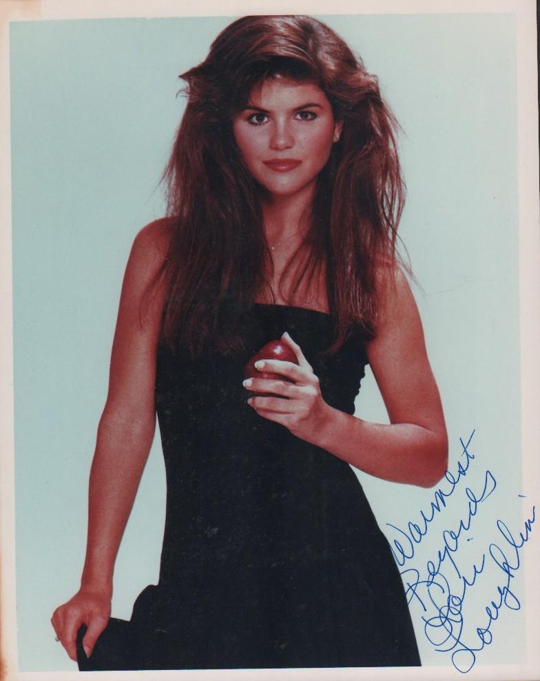 Lori Loughlin signed photograph: A vintage sexy signed 8x10 of the actress with COA