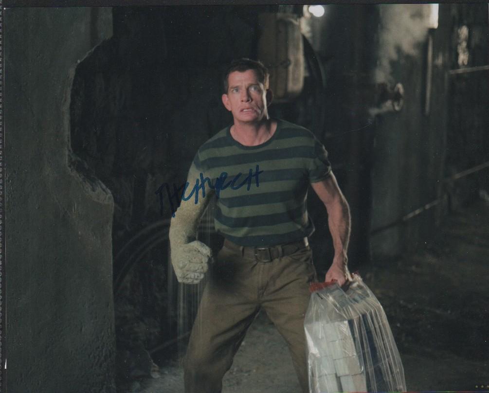 Thomas Hayden Church Sandman signed Spiderman photograph: A vintage signed 8x10 Spiderman as the Sandman 8x10 with COA