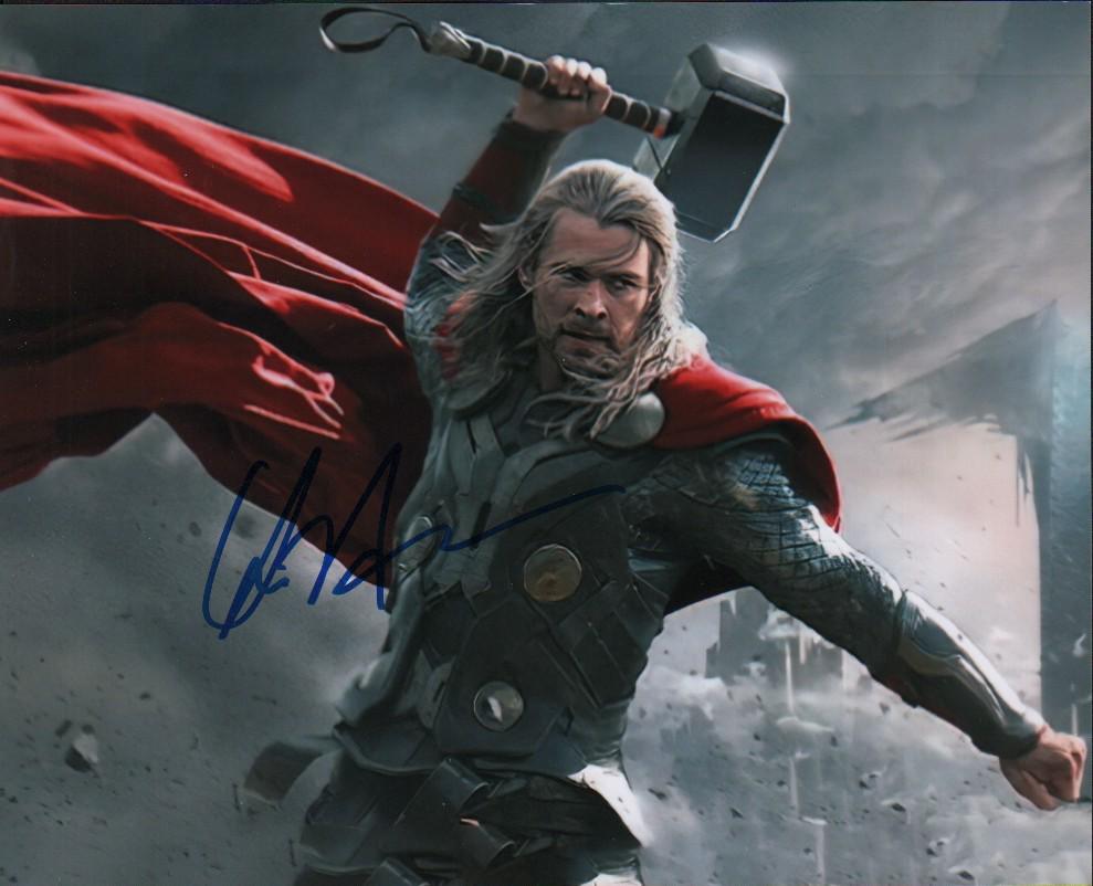 Chris Hemsworth THOR signed photograph (1 of 1)