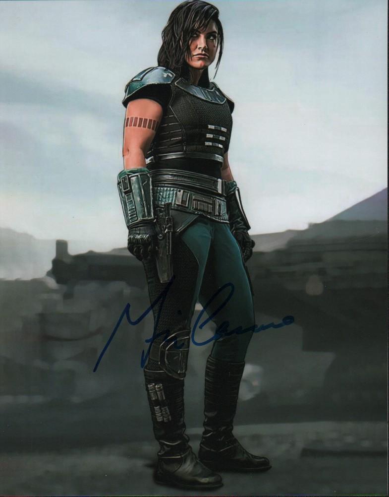 Gina Carono Mandalorian signed photograph: Gina Carano signed 8x10 in the Star Wars series Mandalorian for which she was just fired very controversially with COA
