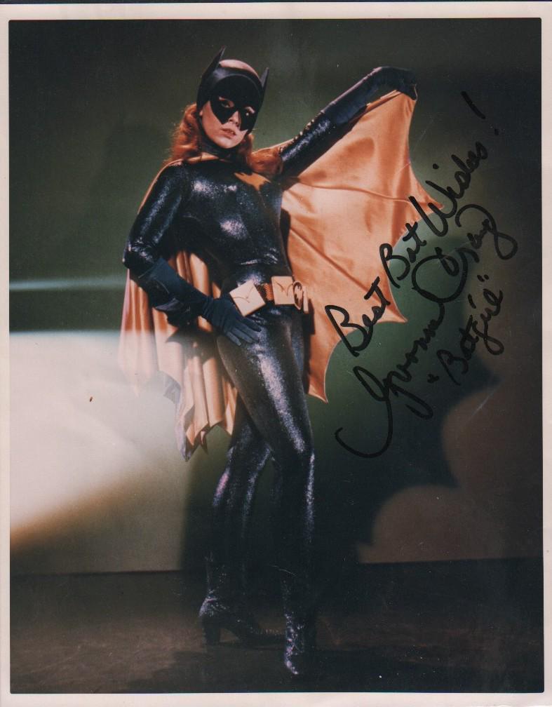 Yvonne Craig Batgirl signed photograph: A colr vintage signed as Batgirl which she adds of Craig she also adds rare sentiment best BAT wishes nice none better with COA