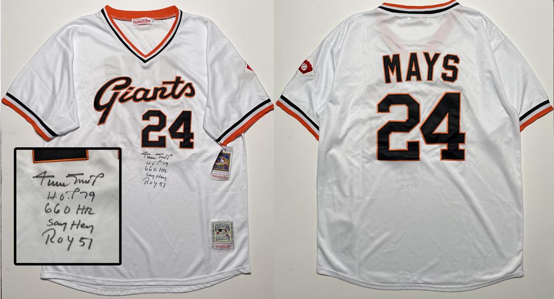 Willie Mays Stat Jersey signed (1 of 1)