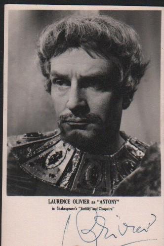 Sir Laurence O'Livier rare signed postcard photograph (1 of 1)