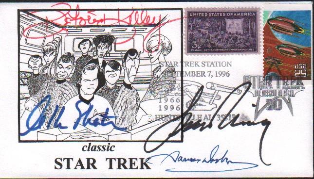 Star Trek rare FDC signed by main original cast (1 of 1)