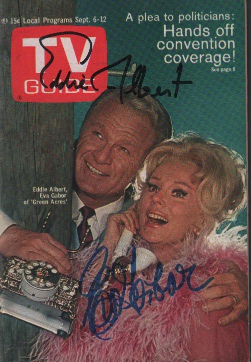 Green Acres cast signed TV guide (1 of 1)