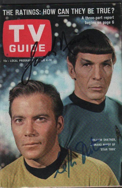 Star Trek Original TV Guide signed by Shatner and Nimoy (1 of 1)