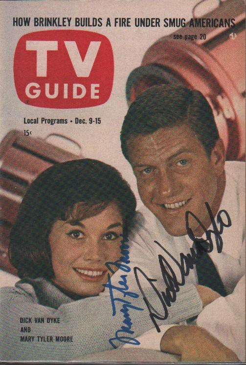 Mary Tyler Moore and Dick Van Dyke signed rare TV Guide (1 of 1)