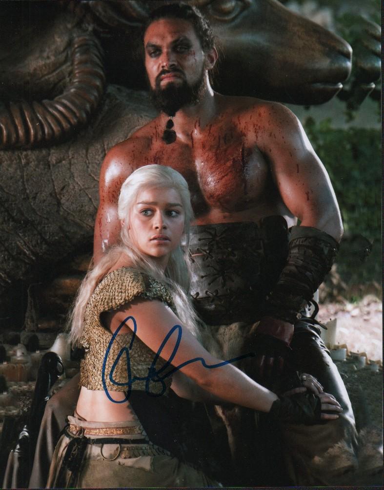 Game Of Thrones Foto Signiert Von Emilia Clarke & Kit Harington - Gerahmt