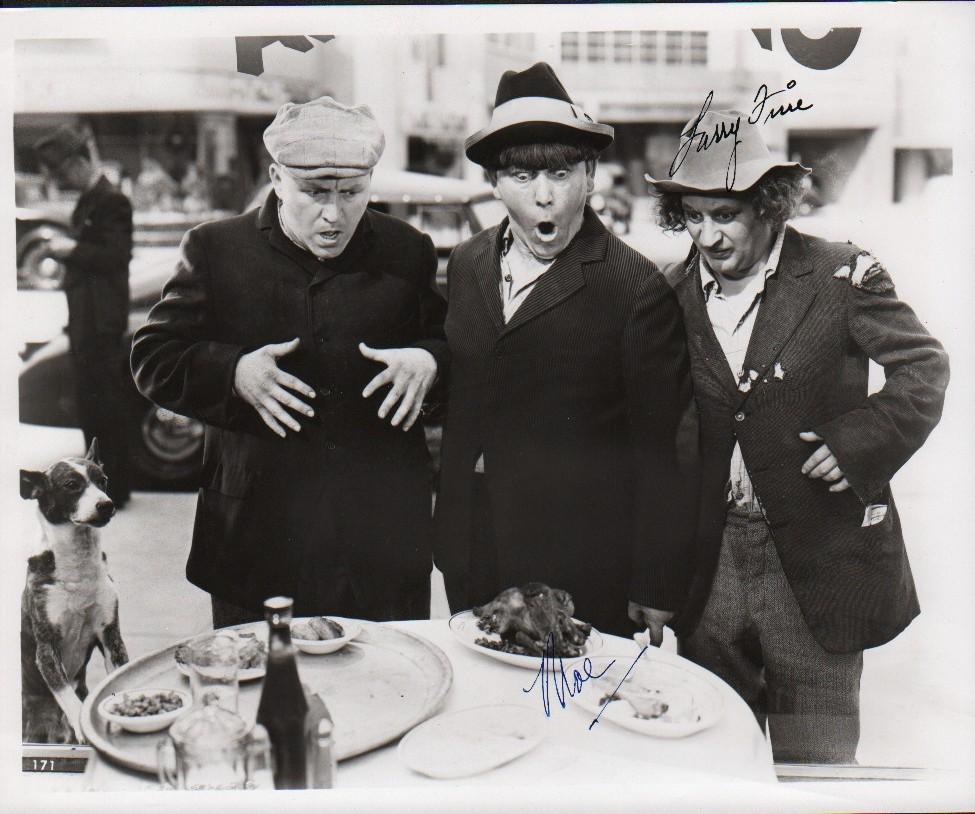 Three Stooges vintage signed photograph by Moe and Larry (1 of 1)