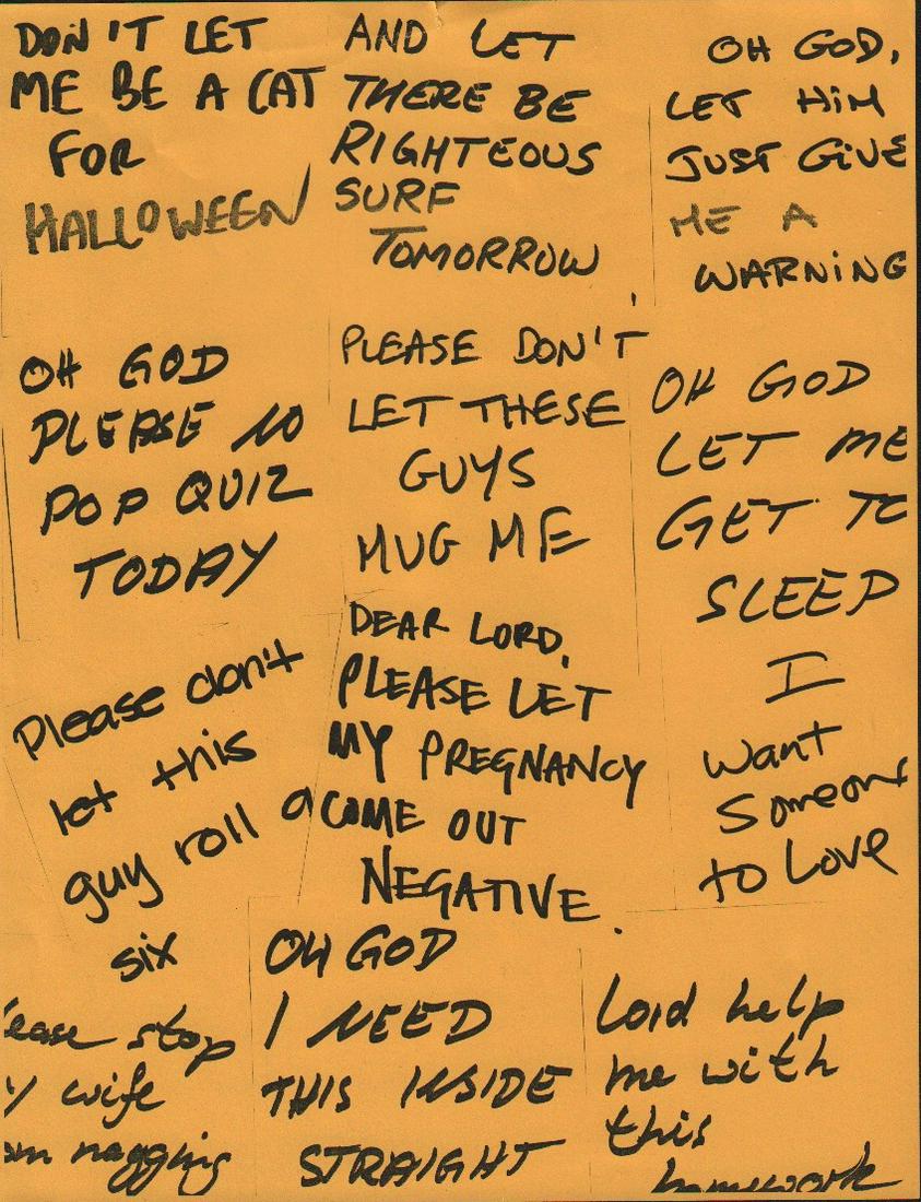 Bruce Almighty prop prayer pages used in film (1 of 1)