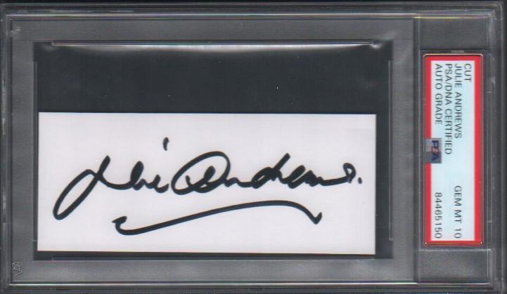 Julie Andrews slabbed PSA signed card (1 of 1)