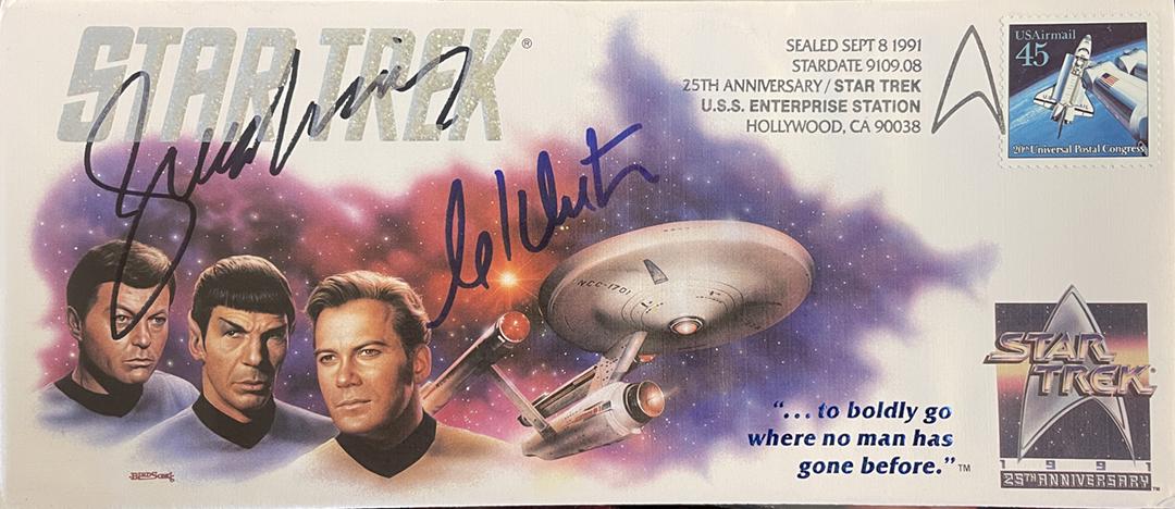 Shatner and Nimoy Star Trek signed usps lt numbered FDC (1 of 1)