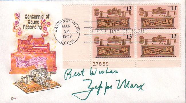 Zeppo Marx signed FDC (1 of 1)